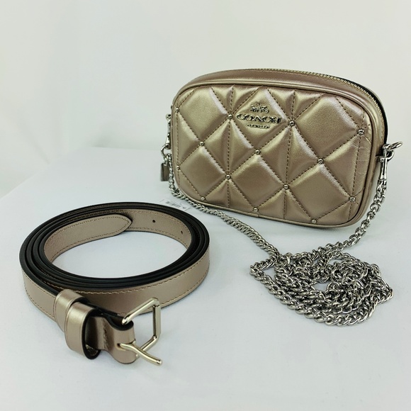 Coach Handbags - Coach Fanny Pack/Silver Chain Crossbody/Clutch